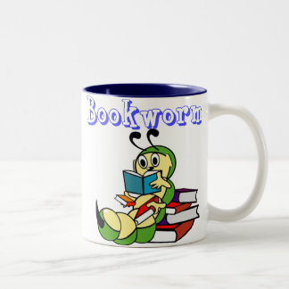 Bücherwurm Zweifarbige Tasse