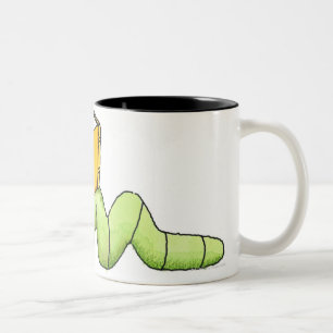 Bücherwurm Zweifarbige Tasse