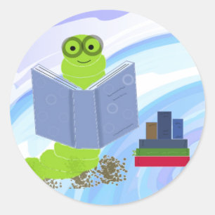 Bücherwürmer sind cool Sticker