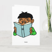 Bücherwurmgeburtstagskarte Karte (Rückseite)