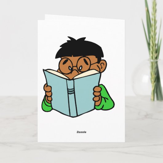 Bücherwurmgeburtstagskarte Karte (Rückseite)