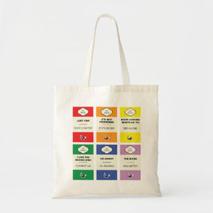 Bücherwurmregenbogen-Buchliebhaber Tragetasche