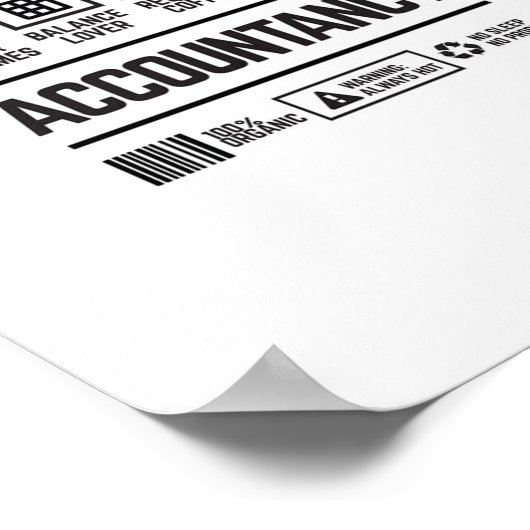 Buchführung Poster (Ecke)