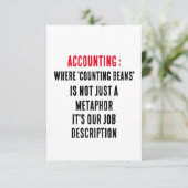 Buchführung Wo Bohnen zählen ist nicht nur ein m Dankeskarte (Stehend Vorderseite)