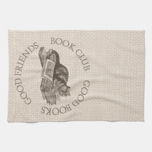 Buchgemeinschaft - gute Bücher - gute Freunde mit Geschirrtuch (Horizontal)