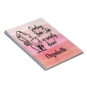 Buchgemeinschaft-Lesung merkt Retro Frau Notizblock (Rechte Seite)