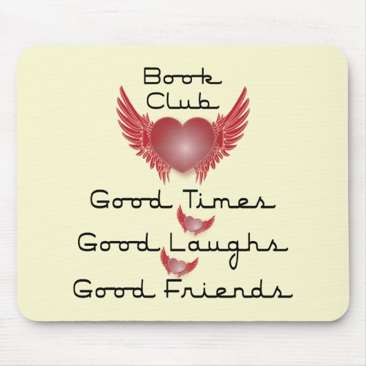 Buchgemeinschaft mit Herzentwurf Mousepad (Vorne)