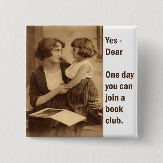 Buchgemeinschaftmutter und -tochter button (Vorderseite)