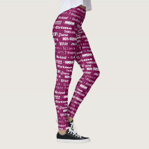 Buchgenerationen Bibliothekar Autor Typografisches Leggings