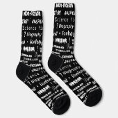 Buchgenres Typografischer Buchwurm Socken (Rechts)