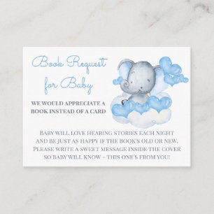 Buchgeschenkwunsch für Baby Shower mit Elefant-The Begleitkarte
