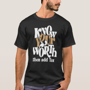 Buchhalter Afro Melanin Kenne Deinen Wert Dann Ad T-Shirt