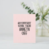 Buchhalter arbeiten ihre Vermögenswerte aus Dankeskarte (Stehend Vorderseite)