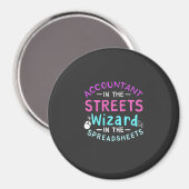 Buchhalter auf den Straßen Magnet (Vorderseite/Rückseite)