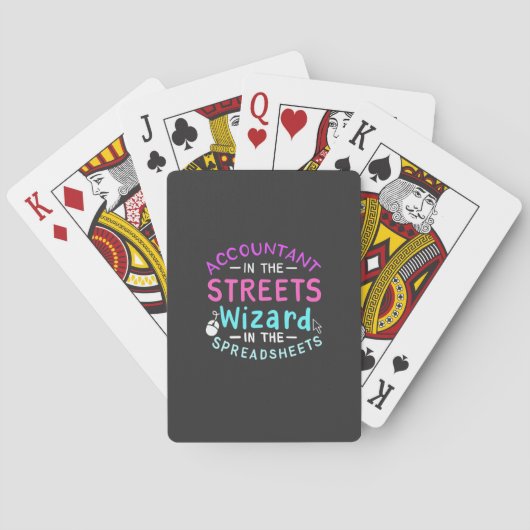 Buchhalter auf den Straßen Spielkarten (Rückseite)