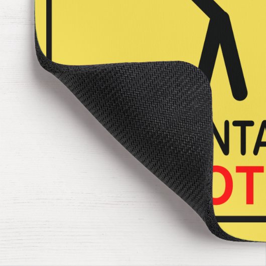 BUCHHALTER BEI DER ARBEIT - STÖREN SIE NICHT MOUSEPAD (Ecke)