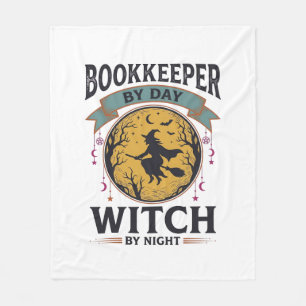 Buchhalter bei Tag Hexe bei Nacht Vintage-Shirt De Fleecedecke