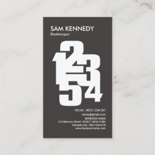 Buchhalter Berechnete Nummern Buchführungsdienste Visitenkarte