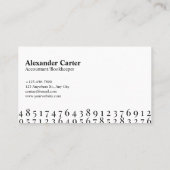 Buchhalter - Berufliche Finanzen Visitenkarte (Rückseite)