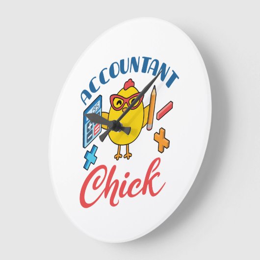 Buchhalter Buchhaltung CPA Abschluss Frauen Große Wanduhr (Winkel)