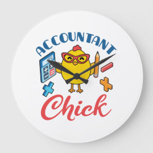 Buchhalter Buchhaltung CPA Abschluss Frauen Große Wanduhr