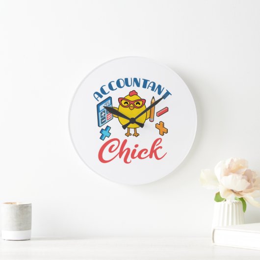 Buchhalter Buchhaltung CPA Abschluss Frauen Große Wanduhr (Zuhause)