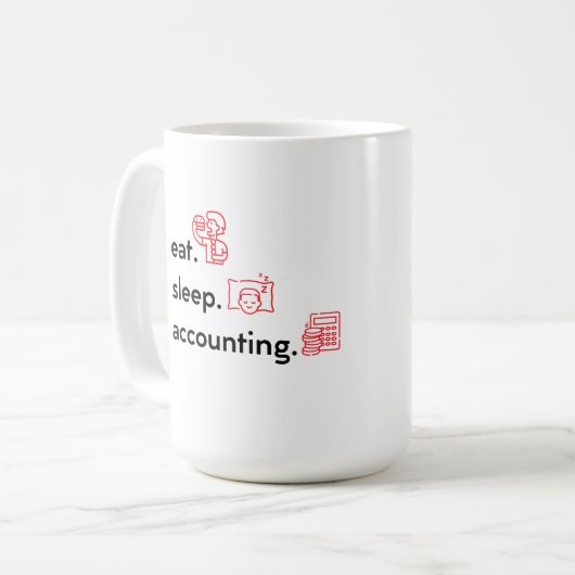 Buchhalter, Buchhaltung, lustig, Beruflich Kaffeetasse (Vorderseite Links)