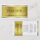 Buchhalter CPA-Goldmetallisches Skript Visitenkarte (Vorne/Hinten)