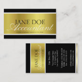 Buchhalter CPA-Goldmetallisches Skript Visitenkarte (Vorne/Hinten)