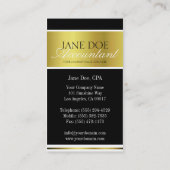 Buchhalter CPA-Goldmetallisches Skript Visitenkarte (Rückseite)