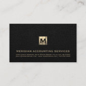 Buchhalter CPA Imitate Black Leather Visitenkarte (Vorderseite)