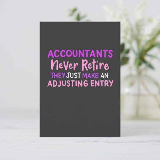 Buchhalter Dankeskarte (Stehend Vorderseite)