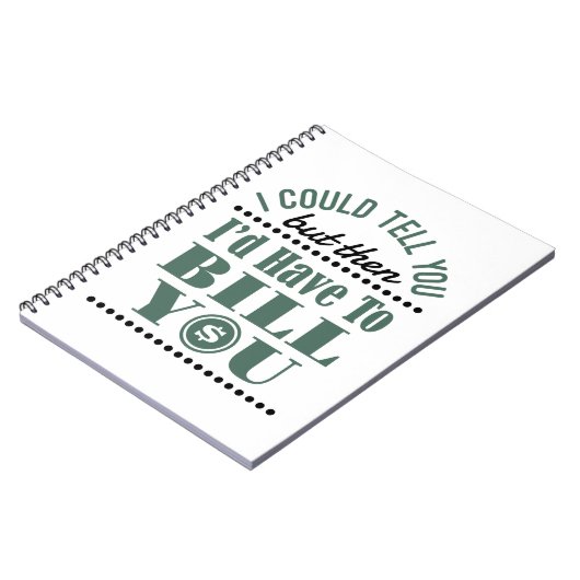 Buchhalter, den ich Ihnen sagen könnte, aber dann  Notizblock (Linke Seite)