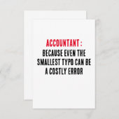 Buchhalter Denn selbst der kleinste Typ kann ein Dankeskarte (Vorne/Hinten)