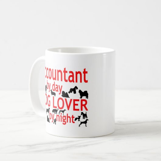 Buchhalter Dog Lover Kaffeetasse (Vorderseite Links)