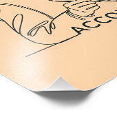 Buchhalter, eine Linie Kunst mit Text und Farbe Fotodruck (Ecke)