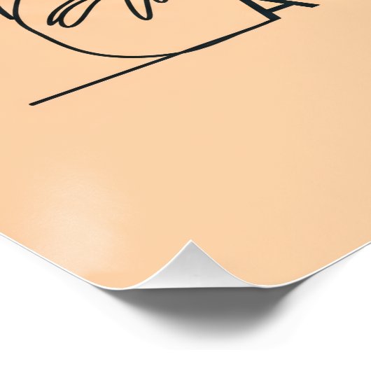 Buchhalter, eine Linie Kunst mit Text und Farbe Poster (Ecke)