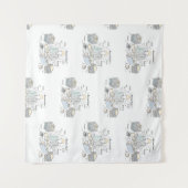 Buchhalter, eine Linie Kunst, Text und wenig Farbe Wandteppich (Vorderseite (Horizontal))