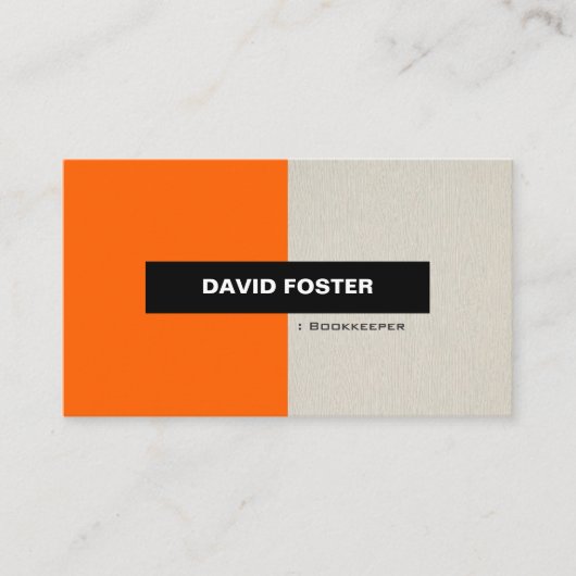 Buchhalter - Einfach elegant Stilvoll Visitenkarte (Vorderseite)