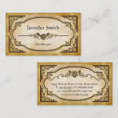 Buchhalter - Elegante Vintage Antike Visitenkarte (Vorne/Hinten)