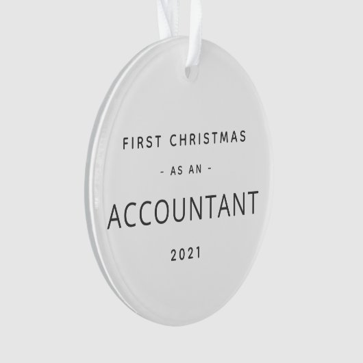 Buchhalter Erste Weihnachtszeit Moderner Sonderurl Ornament (Vorderseite)
