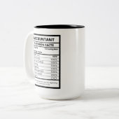 Buchhalter Funny Daily Value Work Zweifarbige Tasse (Vorderseite Links)
