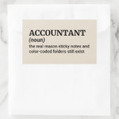 Buchhalter - Funny Definition Rechteckiger Aufkleber (Tasche)