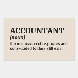 Buchhalter - Funny Definition Rechteckiger Aufkleber