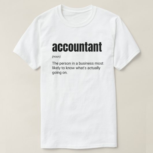 Buchhalter Funny Job Definition T-Shirt (Design vorne)