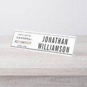 Buchhalter Funny Phantastisch CPA Buchführung Schreibtischnamensplakette (Vorderseite )