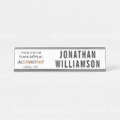 Buchhalter Funny Phantastisch CPA Buchführung Schreibtischnamensplakette (Vorderseite )