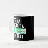 Buchhalter Funny Relax Ich habe eine Tabelle für d Kaffeetasse (Vorderseite Links)