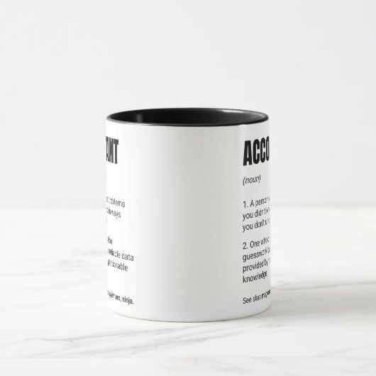 Buchhalter Funny Work Definition Tasse (Zentrum)