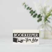 Buchhalter für Visitenkarten - aus Weiß Visitenkarte (Stehend Vorderseite)